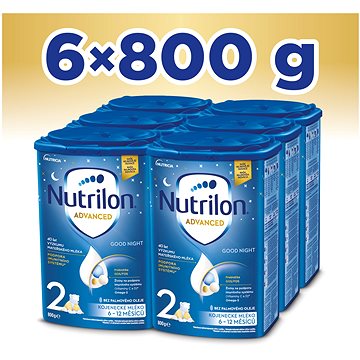 Nutrilon 2 Advanced Good Night pokračovací kojenecké mléko 6× 800 g (8595002110076)