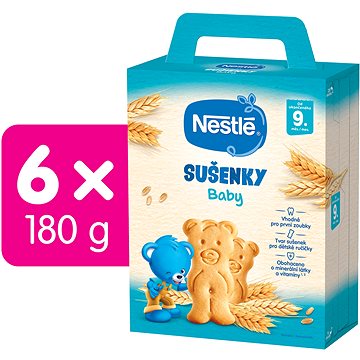 NESTLÉ Baby sušenky 6× 180 g (8000300278156)