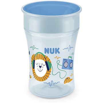 NUK hrnek Magic Cup s víčkem 230 ml - modrá, mix motivů (BABY8583a)