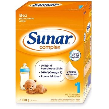 Sunar Complex 1 počáteční kojenecké mléko 600 g (8592084415693)