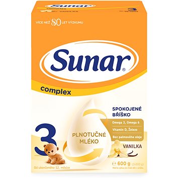 Sunar Complex 3 batolecí mléko vanilka 600 g (8592084415778)