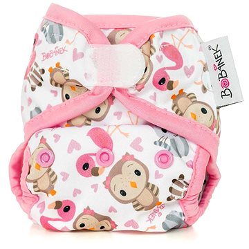 Bobánek Novorozenecké svrchní kalhotky suchý zip - Růžová zvířátka (10NSKZ)