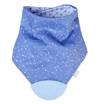 Saro Baby oboustranný slintáček s kousátkem Blue (SB165445)