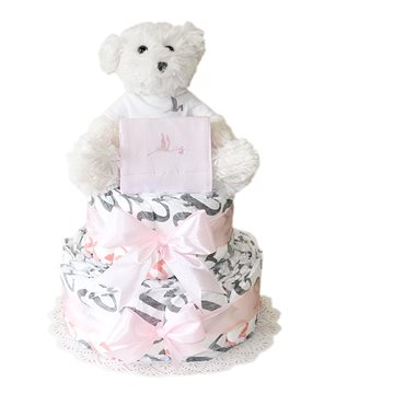 Plenkový dort Medvídek Šik - růžový (281-187)