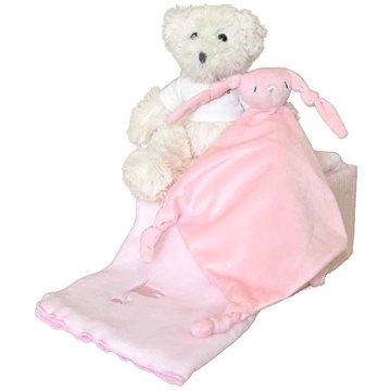 BEBEDEPARIS Pohodový dětský košík Medvídek - růžový (BBB0046pink)
