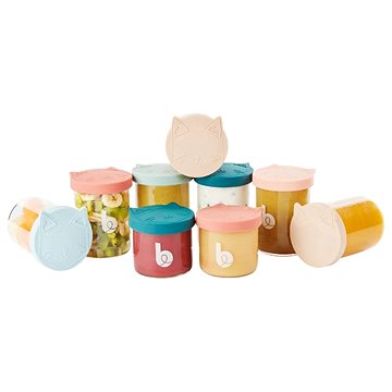 Babymoov skleněné misky s víčky Isy Bowls 6 × 250 ml a 3 × 120 ml (3661276178878)
