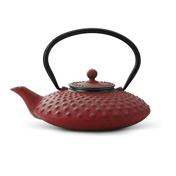 Litinová konvička na čaj Xilin 0,8L, červená (G001R)