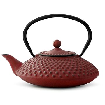 Litinová konvička na čaj Xilin 1,25L, červená (G002R)