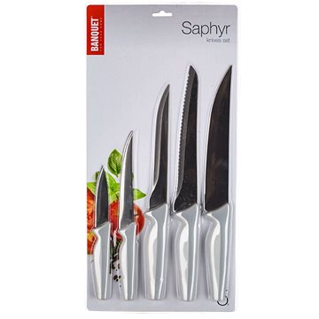 BANQUET Sada nožů SAPHYR, 5 ks, šedá (A18835)