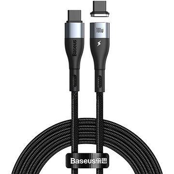 Baseus Zinc Magnetic Safe Fast Charging Data Cable Type-C (USB-C) 100W 1.5m Black (CATXC-Q01)