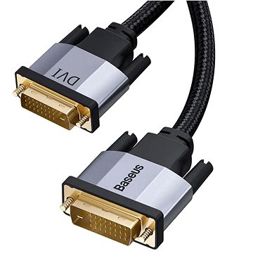 Baseus Enjoyment Series kabel DVI samec na DVI samec pro obousměrný přenos 1m, šedá (CAKSX-Q0G)