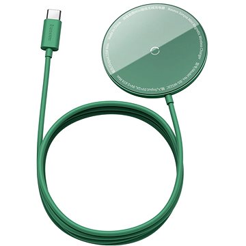 Baseus Mini Magnetic Wireless Charger USB-C cable 1,5m 15W Green (WXJK-H06)