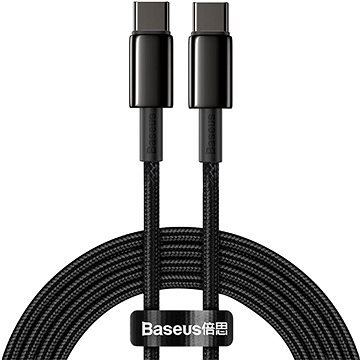 Baseus Tungsten Gold Fast Charging Data Cable Type-C (USB-C) 100W 2m Black (CATWJ-A01)