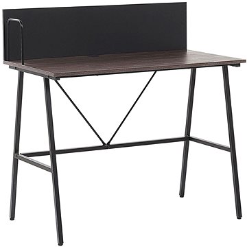 Stůl tmavé dřevo 100 x 50 cm HASTINGS, 207355 (beliani_207355)