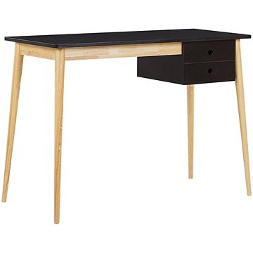 Psací stůl 106 x 48 cm černý se světlým dřevem EBEME, 234320 (beliani_234320)