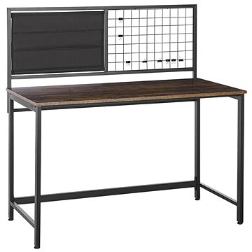 Kancelářský stůl 118 x 60 cm tmavé dřevo / černá VINCE, 311612 (beliani_311612)