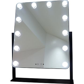 Holywood zrcadlo s LED žárovkami HZ1 velké černé (8595654702827)