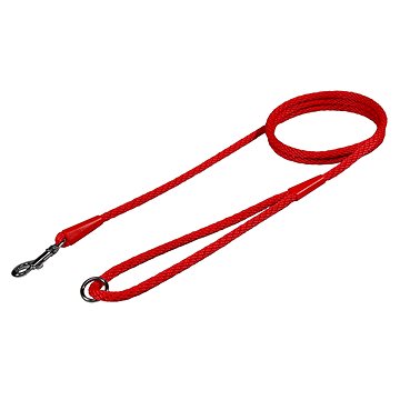 Bafpet Vodítko "Spirála", lano, jednobarevné - Červená, 6mm × 150cm, 15206J (15206J_CERVENA)