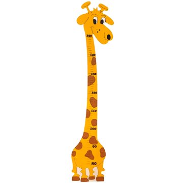 Dřevěná dekorace - Dětský metr Žirafa Amina (8594155461677)