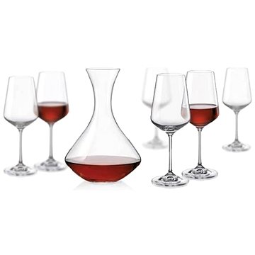 Crystalex Set na víno Sandra (set 1 karafa + 6 sklenic) (8593401730208)