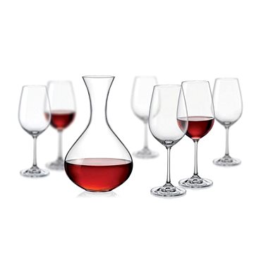 Crystalex Set na víno Viola (1 karafa + 6 sklenic) (8593401693121)