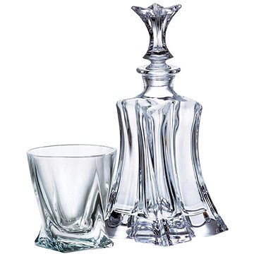 Crystalite Bohemia Whisky set Florale (1 karafa + 6 sklenic) (8593410855589)