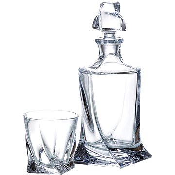Crystalite Bohemia Whisky set Quadro (1 karafa + 6 sklenic) (8593410867346)