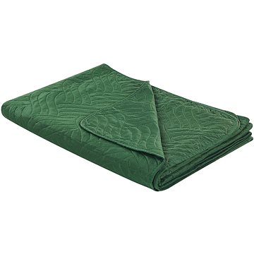 Embosovaný přehoz na postel 140×210 cm zelený BABAK, 313477 (beliani_313477)