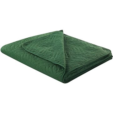 Embosovaný přehoz na postel 160×220 cm zelený BABAK, 313495 (beliani_313495)