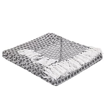 Bavlněná deka 130×160 cm černobílá KIRAMAN, 252920 (beliani_252920)
