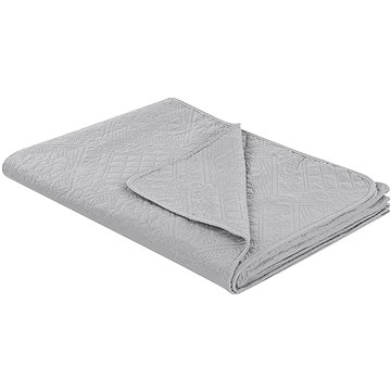 Embosovaný přehoz na postel 160×220 cm šedý ALAMUT, 313259 (beliani_313259)