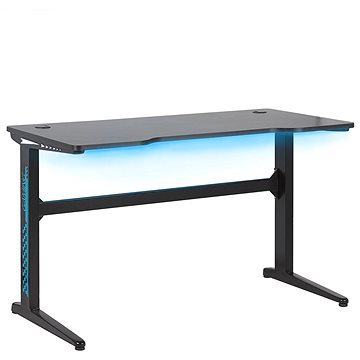 Herní stůl RGB LED 120×60 cm černý DORAN , 250401