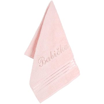 BELLATEX s.r.o. Froté ručník 50×100 Linie L/719 růžová s výšivkou Babička (7898)