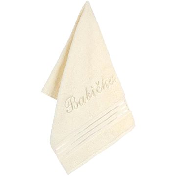 BELLATEX s.r.o. Froté ručník 50×100 Linie L/712 vanilková s výšivkou Babička (7892)