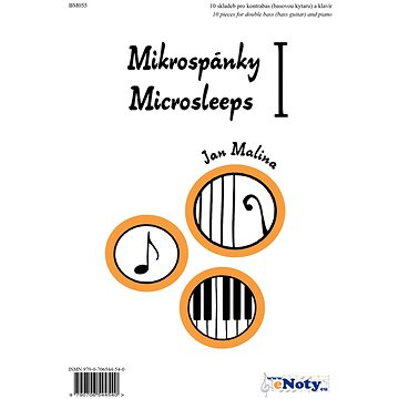 Mikrospánky 1 - Jan Malina - 10 originálních skladeb pro kontrabas (baskytaru) a klavír (BM055)