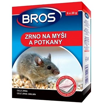 Rodenticid BROS zrno na myši a potkany 6x20g (5607)