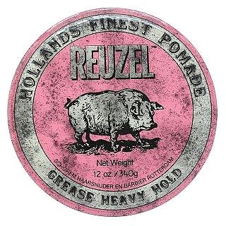 REUZEL Holland's Finest Pomade Pink Grease Heavy Hold pomáda na vlasy pro silnou fixaci 340 g (HREUZMXN100437)
