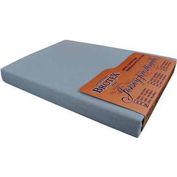 Brotex Jersey prostěradlo na vysokou matraci šedé, 90 × 200 cm, jednolůžko (9135/042)