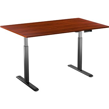 AlzaErgo Table ET2 černý + deska TTE-01 140x80cm lamino kaštan (BUN)