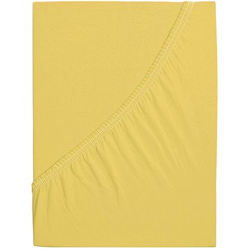 B.E.S. - Petrovice, s.r.o. Prostěradlo Jersey česaná bavlna MAKO - Žlutá 120 × 200 (2-010-0301)