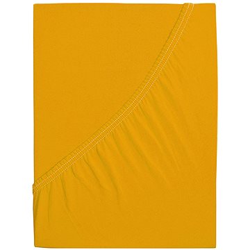 B.E.S. - Petrovice, s.r.o. Prostěradlo Jersey česaná bavlna MAKO - Sytá žlutá 120 × 200 (2-010-0302)