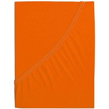 B.E.S. - Petrovice, s.r.o. Prostěradlo Jersey česaná bavlna MAKO - Sytá oranžová 120 × 200 (2-010-0304)