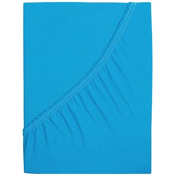 B.E.S. - Petrovice, s.r.o. Prostěradlo Jersey česaná bavlna MAKO - Modrý tyrkys 200 × 220 (2-010-0609)