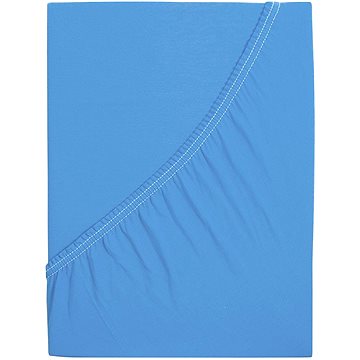 B.E.S. - Petrovice, s.r.o. Prostěradlo Jersey česaná bavlna MAKO - Nebeská modrá 120 × 200 (2-010-0310)