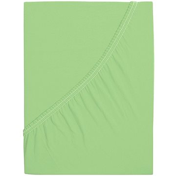 B.E.S. - Petrovice, s.r.o. Prostěradlo Jersey česaná bavlna MAKO - Světlá zelená 200 × 200 (2-010-0512)