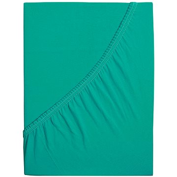 B.E.S. - Petrovice, s.r.o. Prostěradlo Jersey česaná bavlna MAKO - Zelený tyrkys 120 × 200 (2-010-0315)