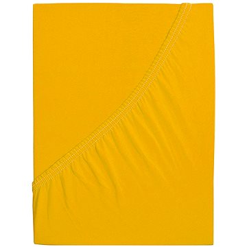 B.E.S. - Petrovice, s.r.o. Jersey prostěradlo s elastanem Lycra - Sytá žlutá 90 × 200 (2-011-0003)