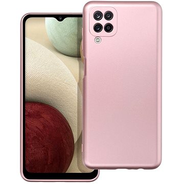 C4M Pouzdro METALLIC pro Samsung Galaxy A12 - růžové (PT0507)