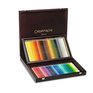 CARAN D'ACHE Prismalo Aquarelle 80 barev v dřevěném boxu (999.480)