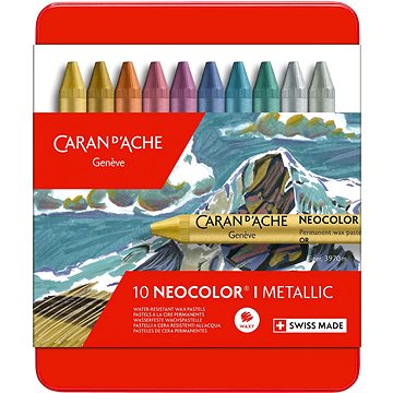 CARAN D'ACHE Neocolor I 10 metalických barev (7004.310)